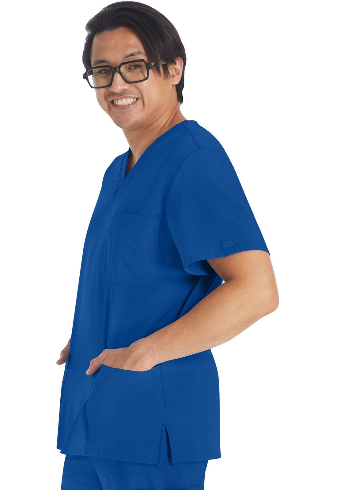 Heren T-shirt met V-hals met moderne pasvorm en 360° stretch