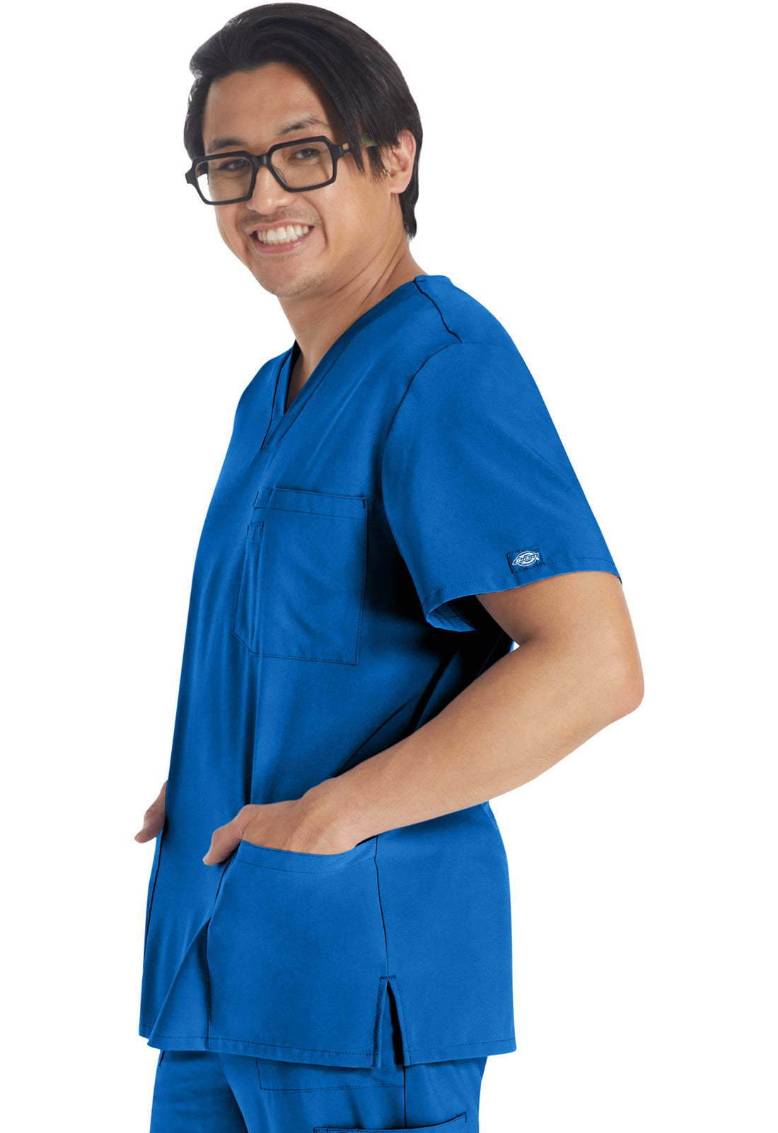 Heren T-shirt met V-hals met moderne pasvorm en 360° stretch
