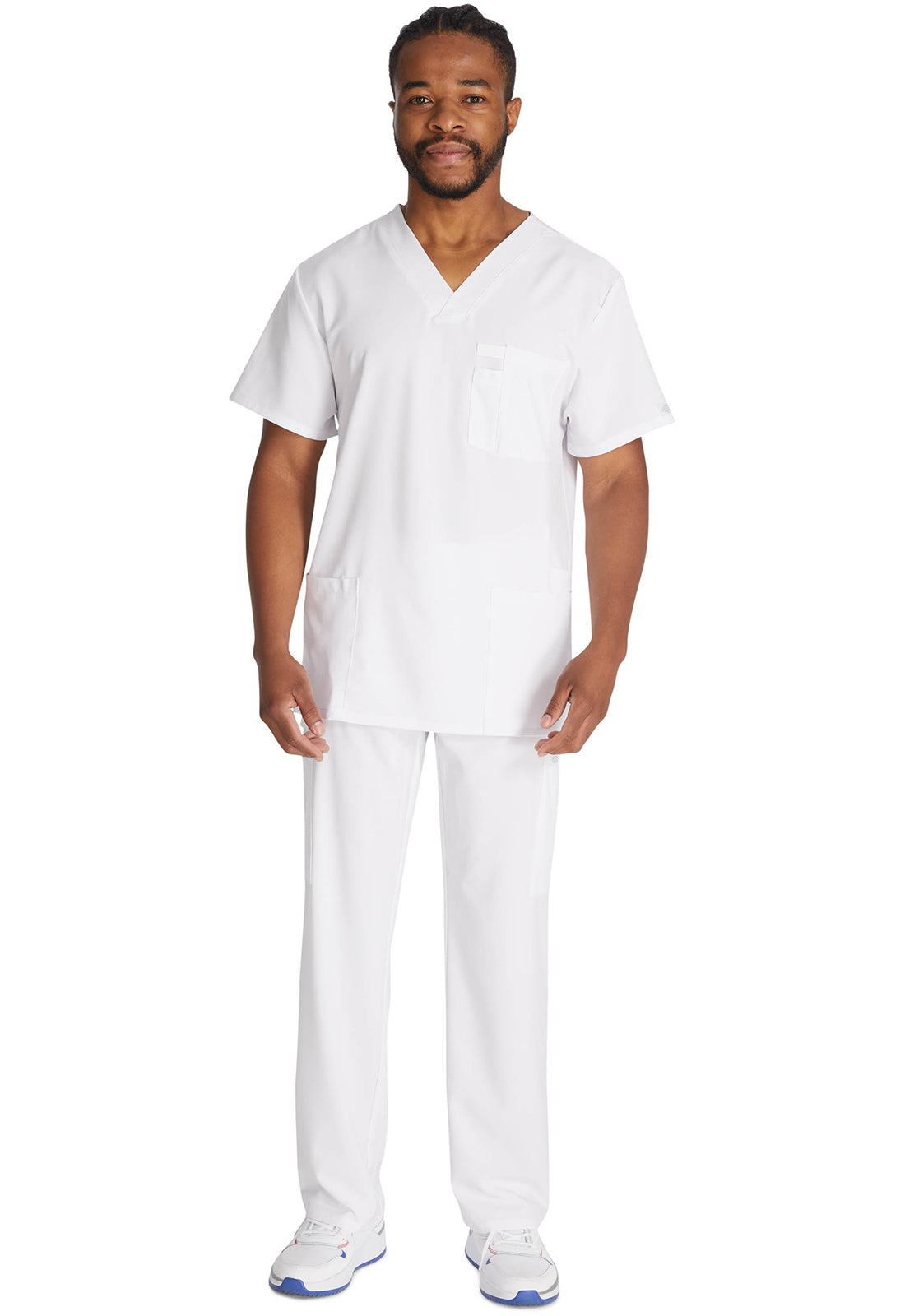 Heren T-shirt met V-hals met moderne pasvorm en 360° stretch