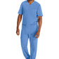 Heren T-shirt met V-hals met gebreide panelen en 2-way stretch