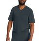Heren T-shirt met V-hals met gebreide panelen en 2-way stretch