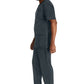 Heren T-shirt met V-hals met gebreide panelen en 2-way stretch