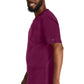 Heren T-shirt met V-hals met gebreide panelen en 2-way stretch