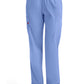 Broek met natuurlijke taille en taps toelopende pijpen dames met elastische tailleband en cargozakken