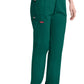 Broek met natuurlijke taille en taps toelopende pijpen dames met elastische tailleband en cargozakken