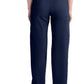 Broek met natuurlijke taille en taps toelopende pijpen dames met elastische tailleband en cargozakken DKE86106