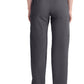 Broek met natuurlijke taille en taps toelopende pijpen dames met elastische tailleband en cargozakken DKE86106
