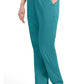 Broek met natuurlijke taille en taps toelopende pijpen dames met elastische tailleband en cargozakken DKE86106