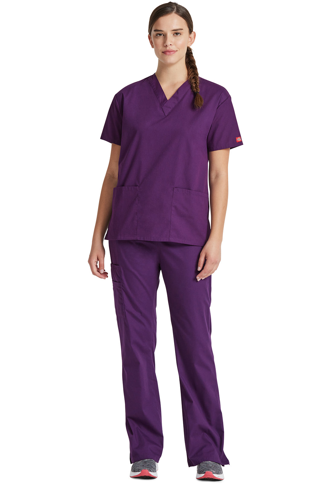 Top met V-hals in Caribisch blauw dames met modern classic pasvorm en zijsplitten DKE86706
