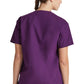 Top met V-hals in Caribisch blauw dames met modern classic pasvorm en zijsplitten DKE86706