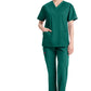 Top met V-hals in Caribisch blauw dames met modern classic pasvorm en zijsplitten DKE86706