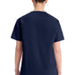 Top met V-hals in Caribisch blauw dames met modern classic pasvorm en zijsplitten DKE86706