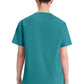 Top met V-hals in Caribisch blauw dames met modern classic pasvorm en zijsplitten DKE86706