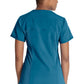 Top met V-hals en ribgebreide panelen dames met contemporary fit en stretchstof