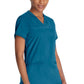 Top met V-hals en ribgebreide panelen dames met contemporary fit en stretchstof