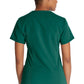 Top met V-hals en ribgebreide panelen dames met contemporary fit en stretchstof