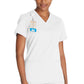 Top met V-hals en ribgebreide panelen dames met contemporary fit en stretchstof