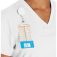 Top met V-hals en ribgebreide panelen dames met contemporary fit en stretchstof