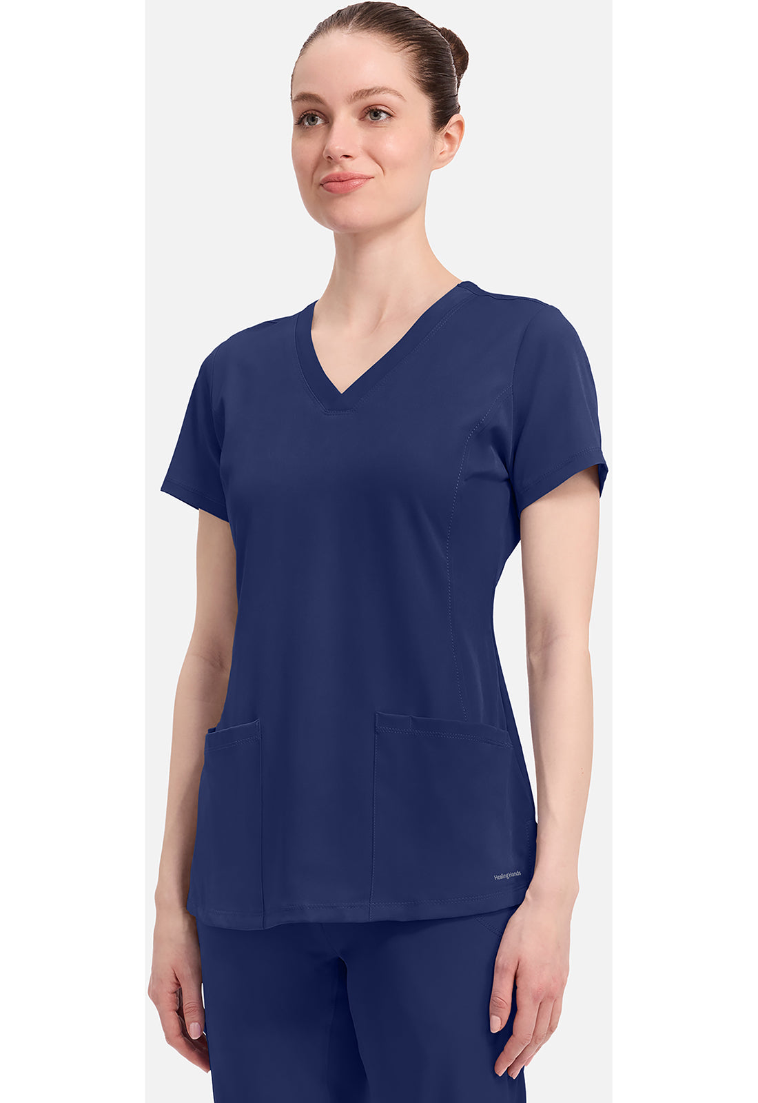 Monica Top dames met V-hals en moderne pasvorm met stretchmateriaal