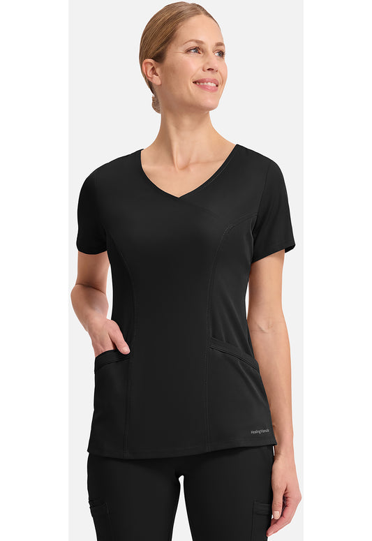 Madison top dames met overslaglook en moderne pasvorm