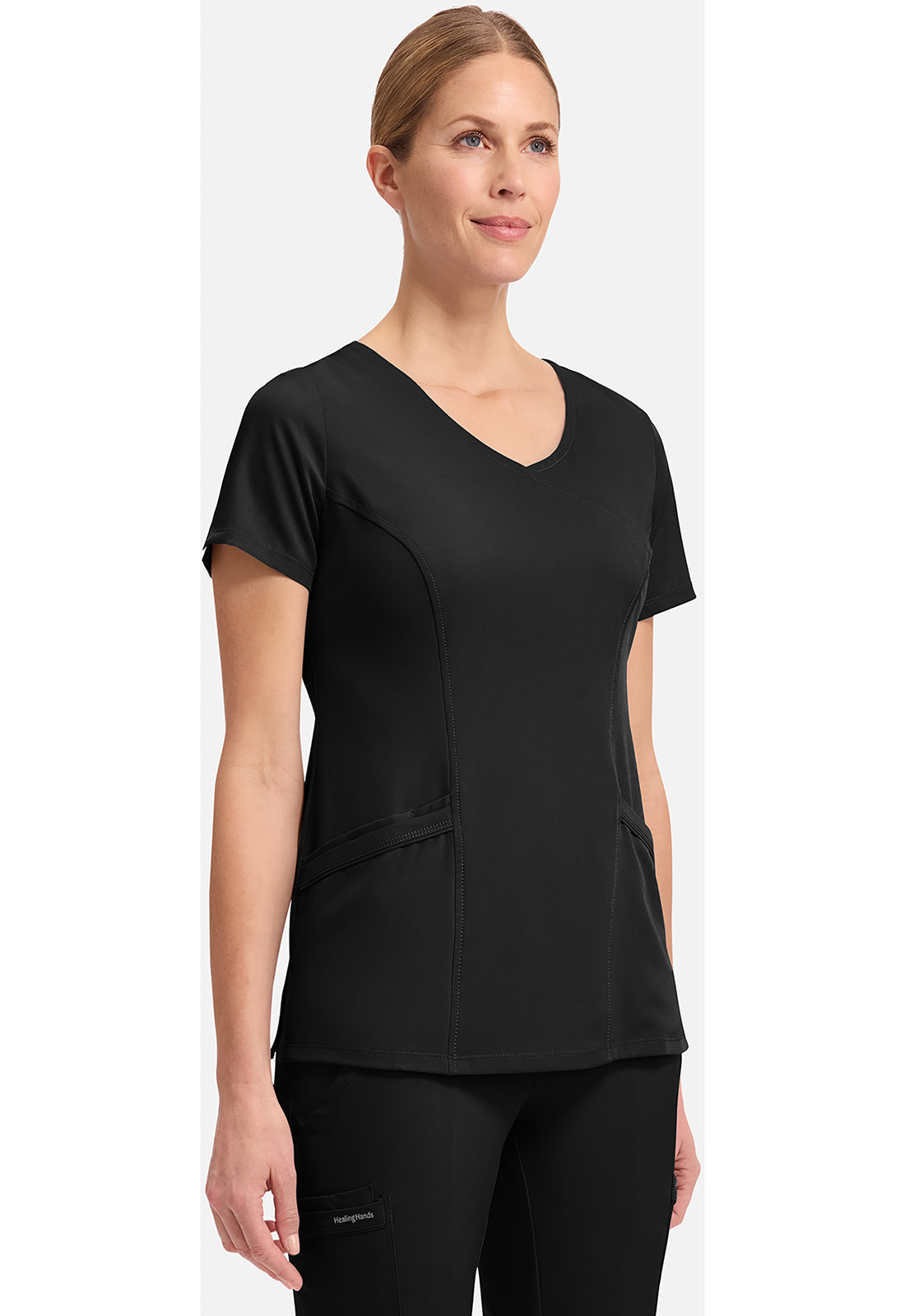 Madison top dames met overslaglook en moderne pasvorm