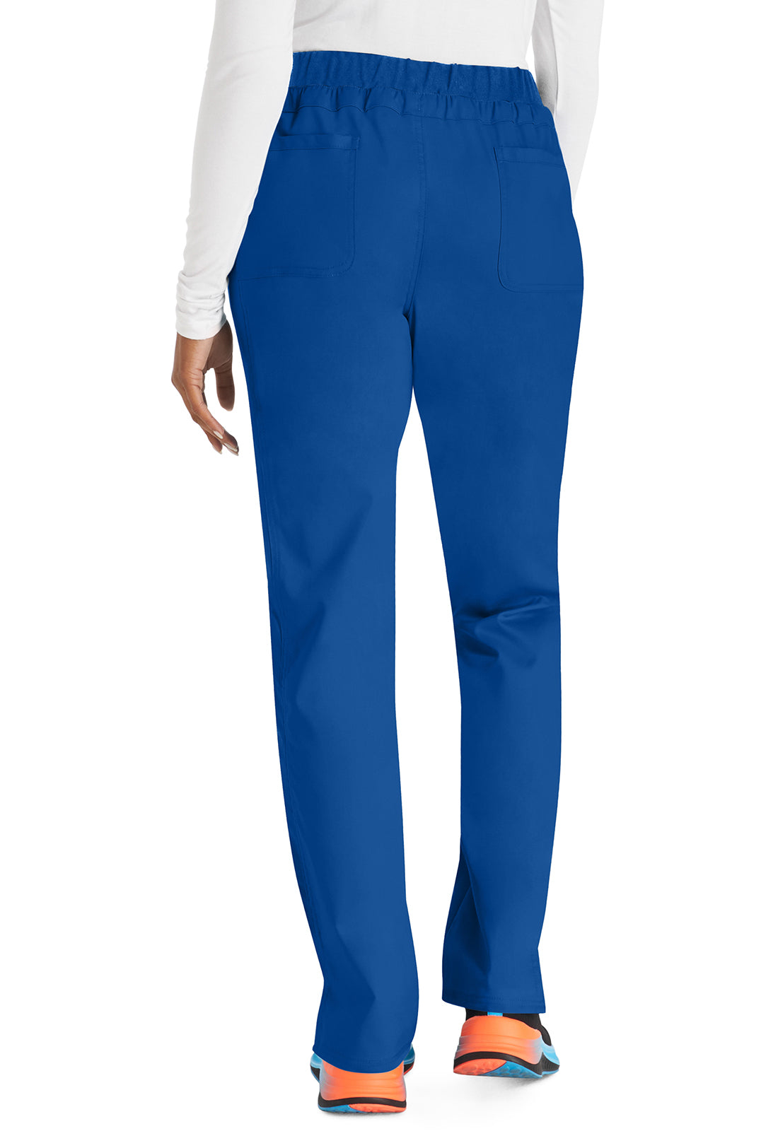 Trekkoordbroek met middelhoge taille en taps toelopende pijpen met elastische tailleband