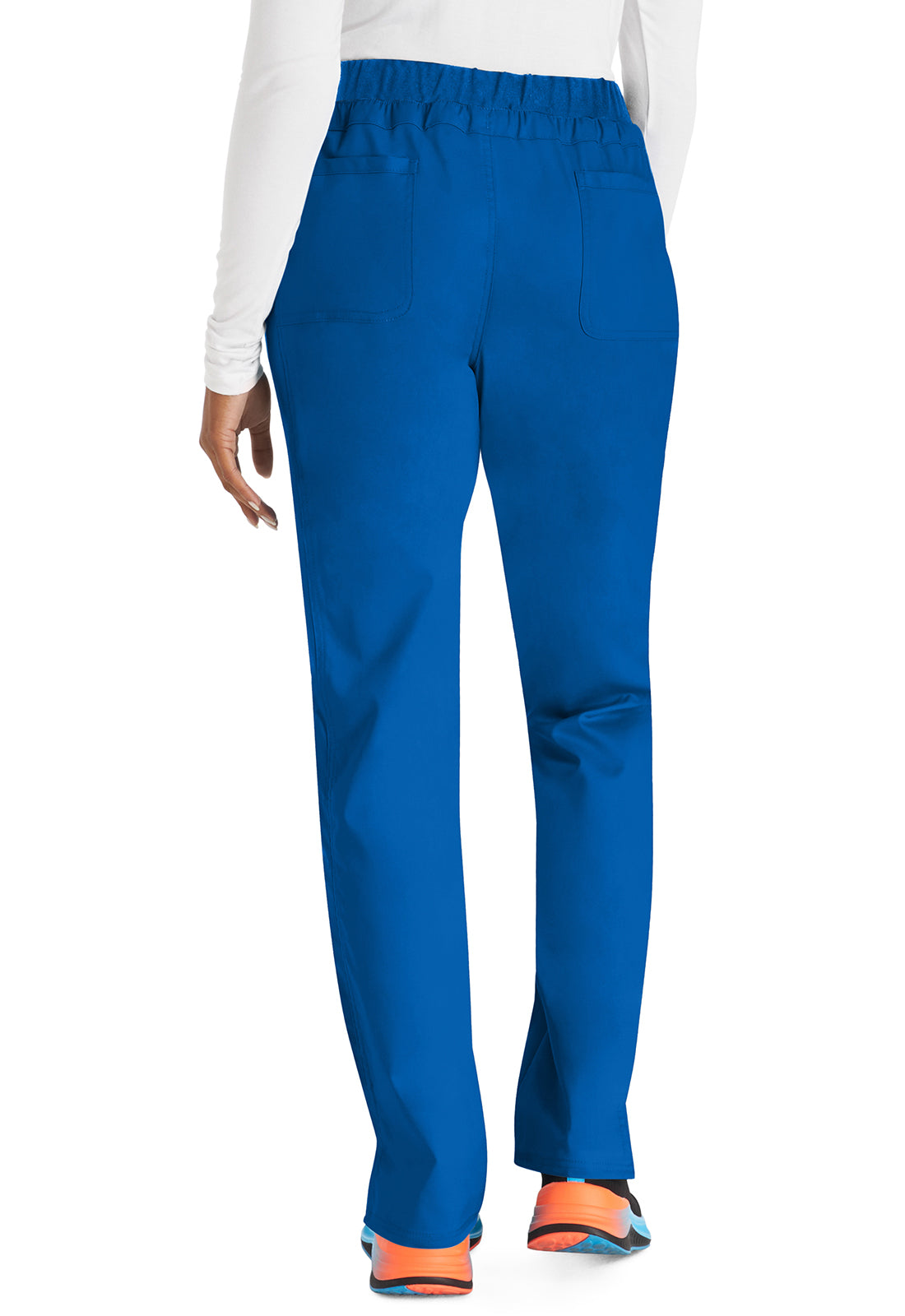 Trekkoordbroek met middelhoge taille en taps toelopende pijpen met elastische tailleband