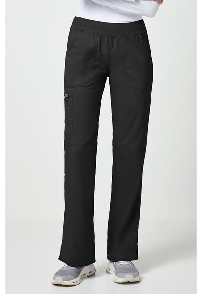 Cherokee Workwear Pull-on broek met middelhoge taille en rechte pijpen met elastische tailleband en cargozak WWE110