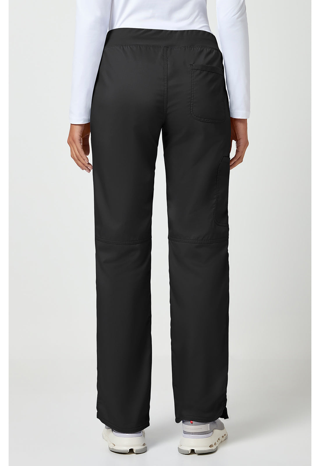 Cherokee Workwear Pull-on broek met middelhoge taille en rechte pijpen met elastische tailleband en cargozak WWE110