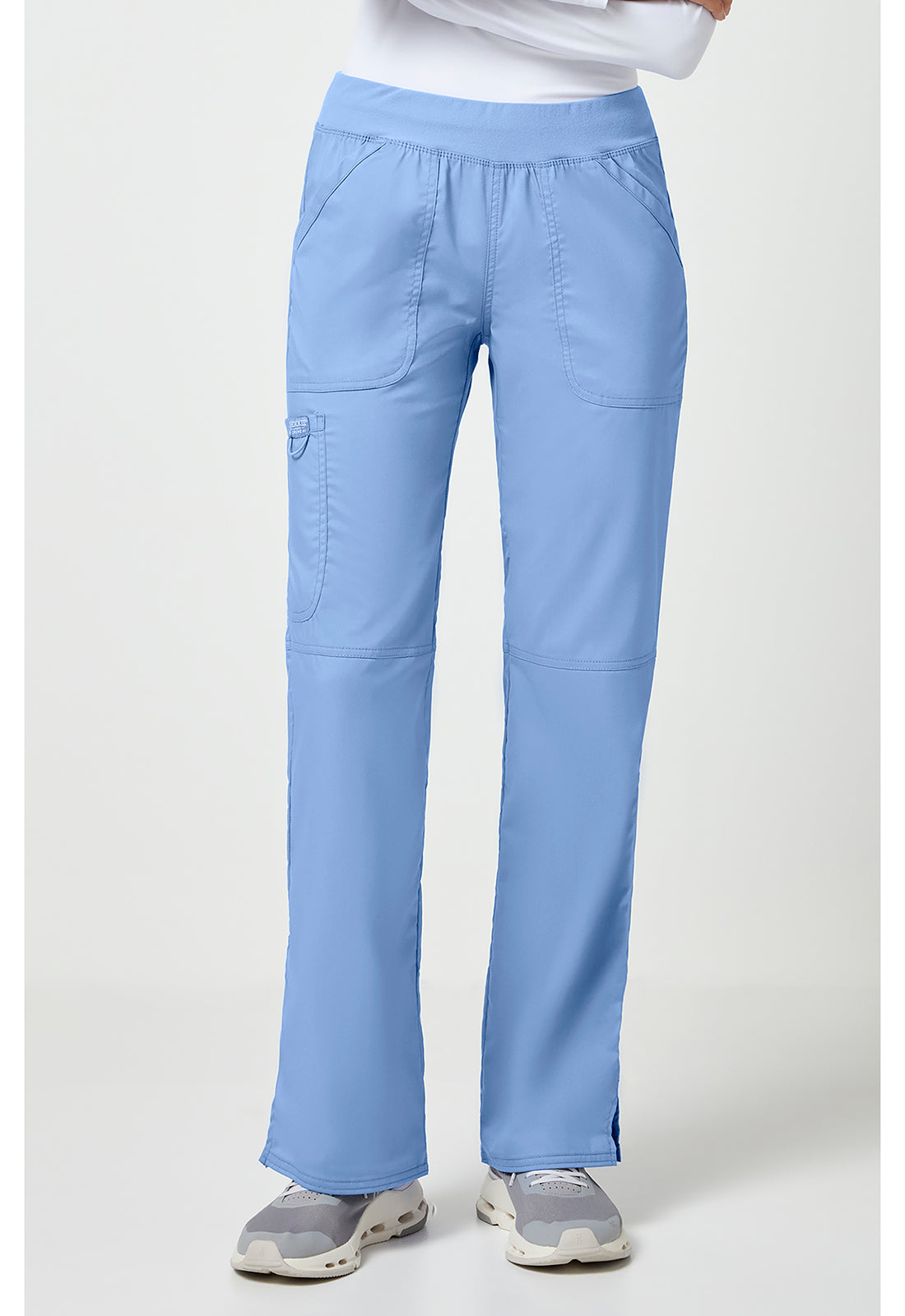Cherokee Workwear Pull-on broek met middelhoge taille en rechte pijpen met elastische tailleband en cargozak WWE110
