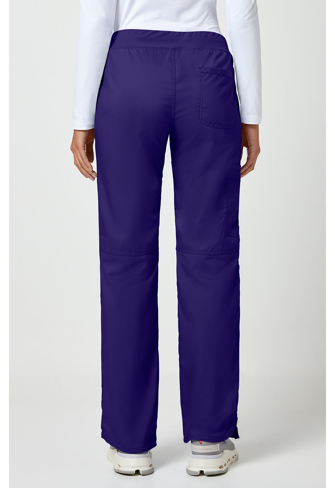 Cherokee Workwear Pull-on broek met middelhoge taille en rechte pijpen met elastische tailleband en cargozak WWE110