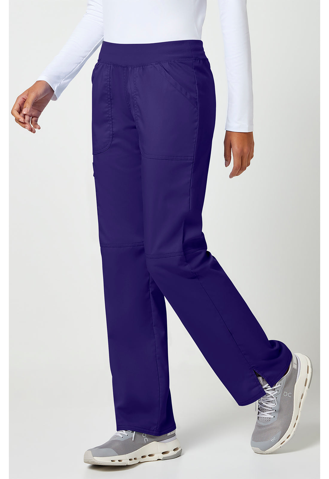 Cherokee Workwear Pull-on broek met middelhoge taille en rechte pijpen met elastische tailleband en cargozak WWE110