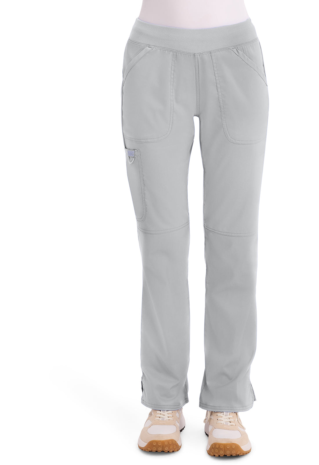 Cherokee Workwear Pull-on broek met middelhoge taille en rechte pijpen met elastische tailleband en cargozak WWE110