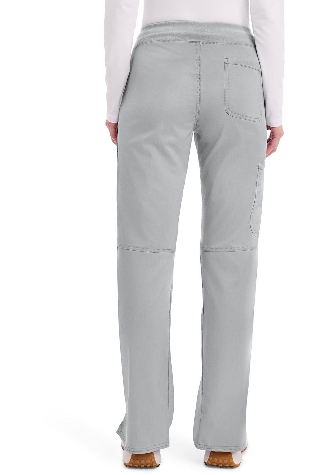 Cherokee Workwear Pull-on broek met middelhoge taille en rechte pijpen met elastische tailleband en cargozak WWE110