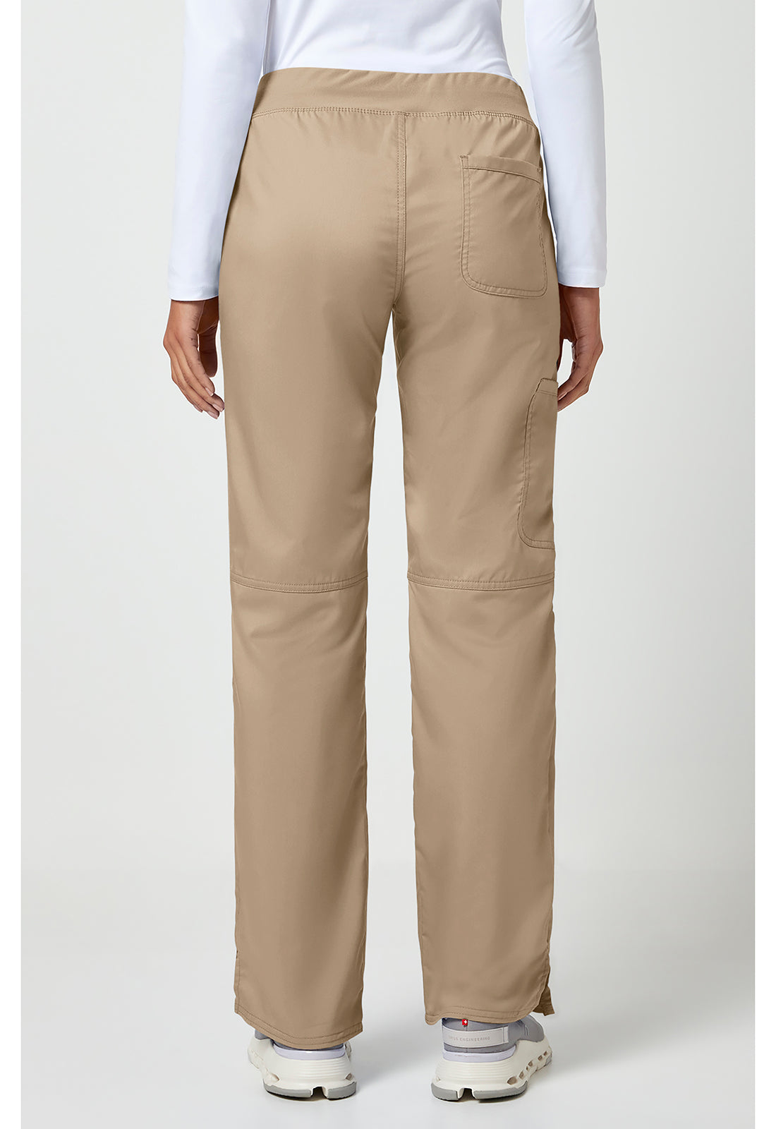 Cherokee Workwear Pull-on broek met middelhoge taille en rechte pijpen met elastische tailleband en cargozak WWE110