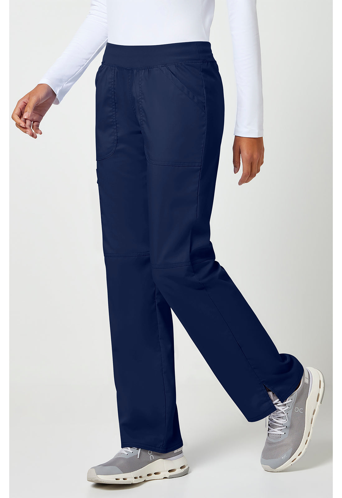 Cherokee Workwear Pull-on broek met middelhoge taille en rechte pijpen met elastische tailleband en cargozak WWE110