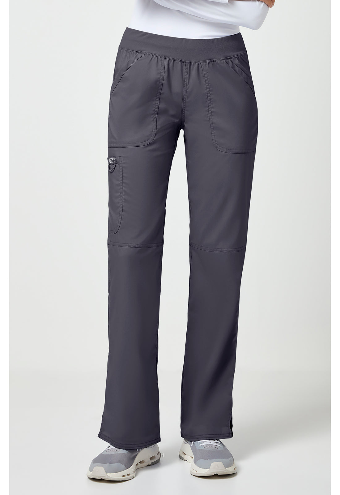 Cherokee Workwear Pull-on broek met middelhoge taille en rechte pijpen met elastische tailleband en cargozak WWE110