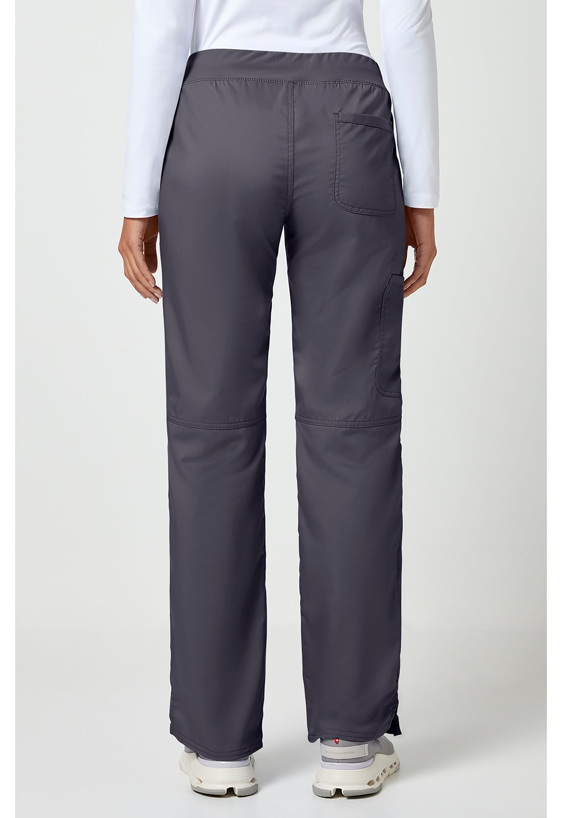 Cherokee Workwear Pull-on broek met middelhoge taille en rechte pijpen met elastische tailleband en cargozak WWE110