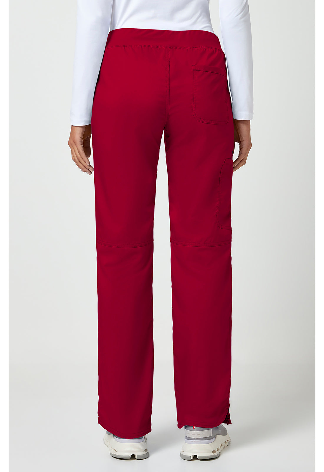 Cherokee Workwear Pull-on broek met middelhoge taille en rechte pijpen met elastische tailleband en cargozak WWE110