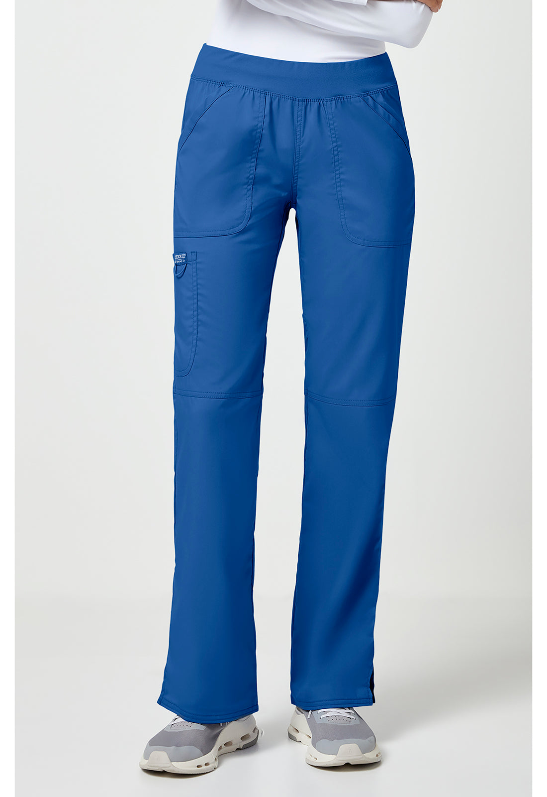 Cherokee Workwear Pull-on broek met middelhoge taille en rechte pijpen met elastische tailleband en cargozak WWE110