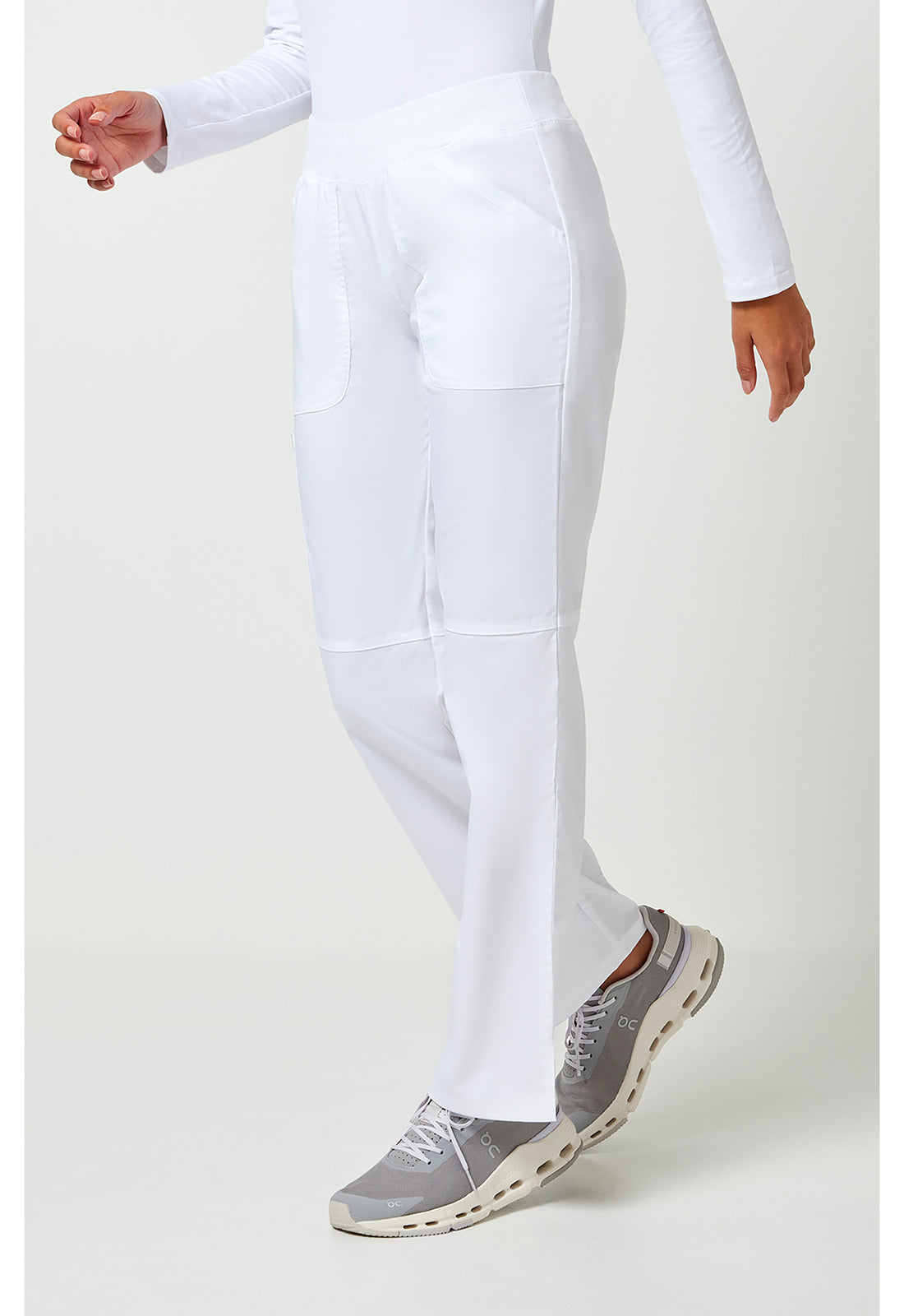Cherokee Workwear Pull-on broek met middelhoge taille en rechte pijpen met elastische tailleband en cargozak WWE110