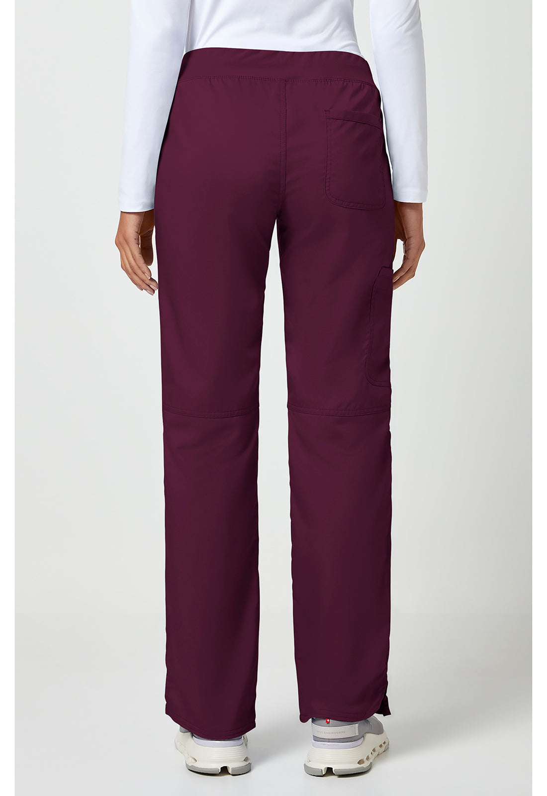 Cherokee Workwear Pull-on broek met middelhoge taille en rechte pijpen met elastische tailleband en cargozak WWE110