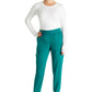 Halfhoge joggingbroek met taps toelopende pijpen en gebreide tailleband WWE115
