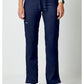 Mid-rise jeans met gematigde uitlopende pijpen en trekkoord met cargozakken en 2-way stretch WWE120