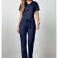 Mid-rise jeans met gematigde uitlopende pijpen en trekkoord met cargozakken en 2-way stretch WWE120