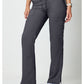 Mid-rise jeans met gematigde uitlopende pijpen en trekkoord met cargozakken en 2-way stretch WWE120