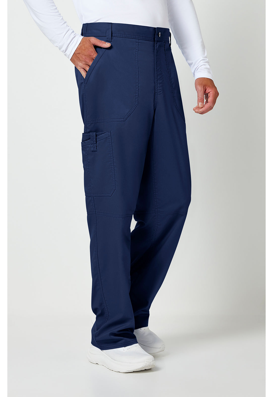 Cherokee Workwear Herenbroek met middelhoge taille en taps toelopende pijpen met 7 zakken en 2-way stretch WWE140