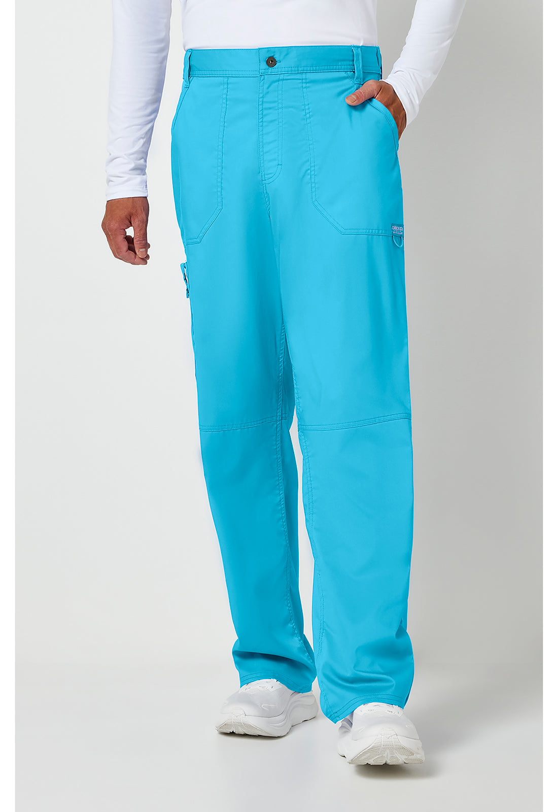 Cherokee Workwear Herenbroek met middelhoge taille en taps toelopende pijpen met 7 zakken en 2-way stretch WWE140