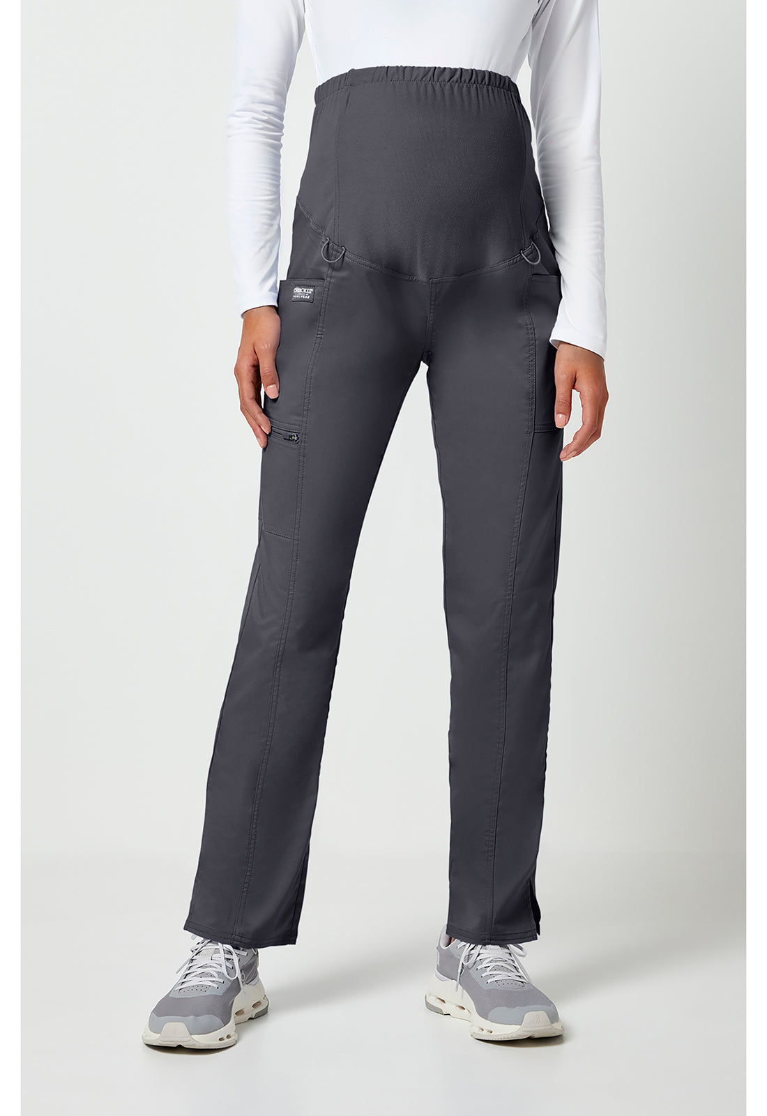 Cherokee Workwear Rechte zwangerschapsbroek met gebreid buikpaneel en 2-way stretch WWE155