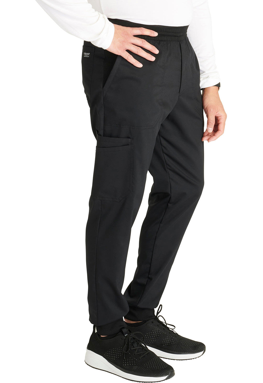 Heren joggingbroek met meshdetails en taps toelopende pijpen WWE251